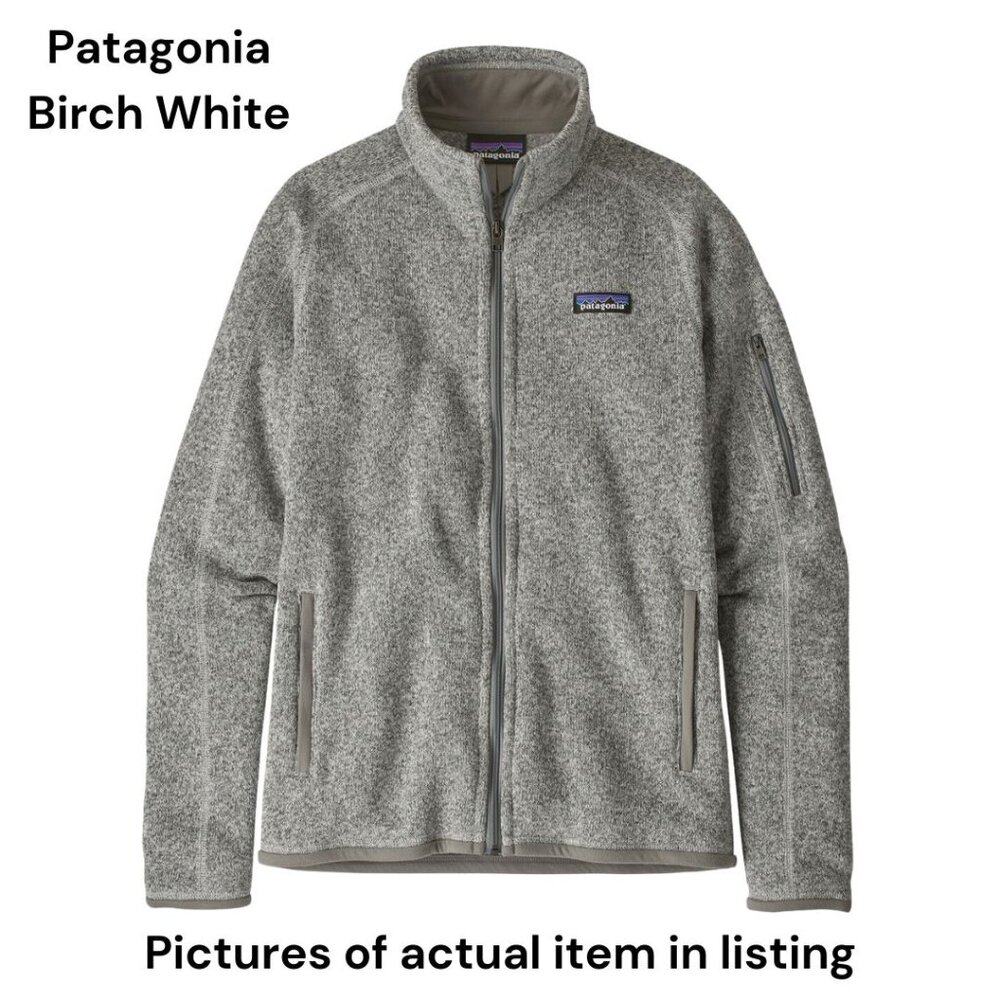 Patagonia Better Sweater Fleece Jacket Full Zip Birch White Women's XL